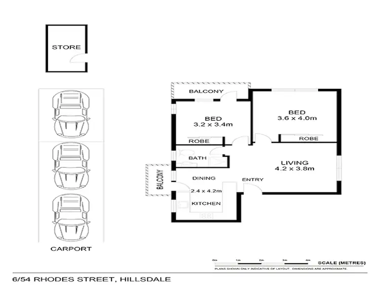 Floorplan of Homely apartment listing, 6/54 Rhodes Street, Hillsdale NSW 2036