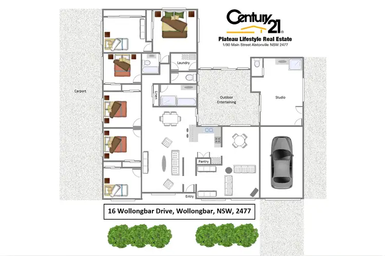 Floorplan of Homely house listing, 16 Wollongbar Drive, Wollongbar NSW 2477