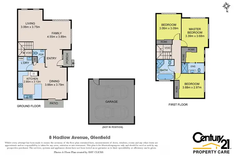 Floorplan of Homely semi-detached listing, 8 Hadlow Avenue, Glenfield NSW 2167