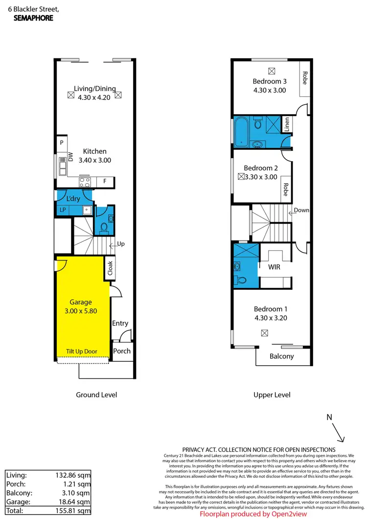 Floorplan of Homely townhouse listing, 6 Blackler Street, Semaphore SA 5019