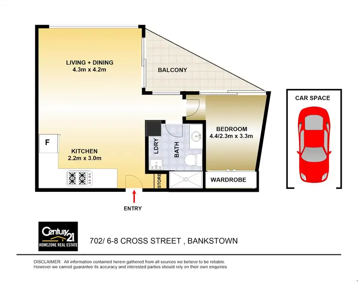 Floorplan of Homely unit listing, 702/6-8 Cross Street, Bankstown NSW 2200