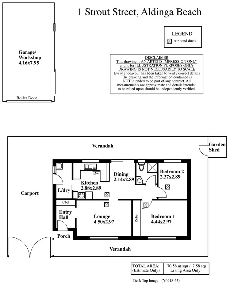 Floorplan of Homely house listing, 1 Strout Street, Aldinga Beach SA 5173