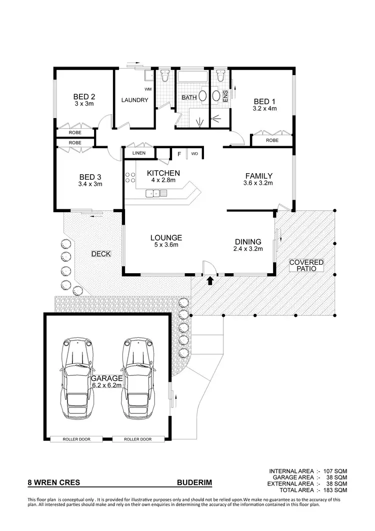 Floorplan of Homely house listing, 8 Wren Crescent, Buderim QLD 4556