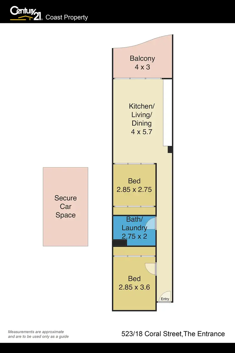 Floorplan of Homely apartment listing, 523/18 Coral Street, The Entrance NSW 2261
