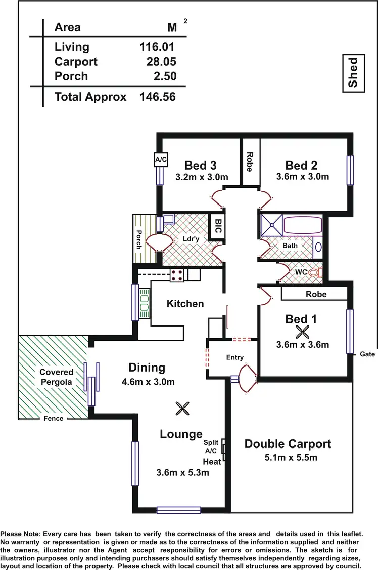 Floorplan of Homely unit listing, 3/71 Warren Road, Modbury North SA 5092