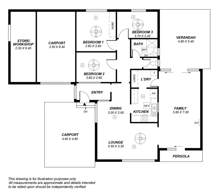 Floorplan of Homely house listing, 6A Telford Road, Ingle Farm SA 5098