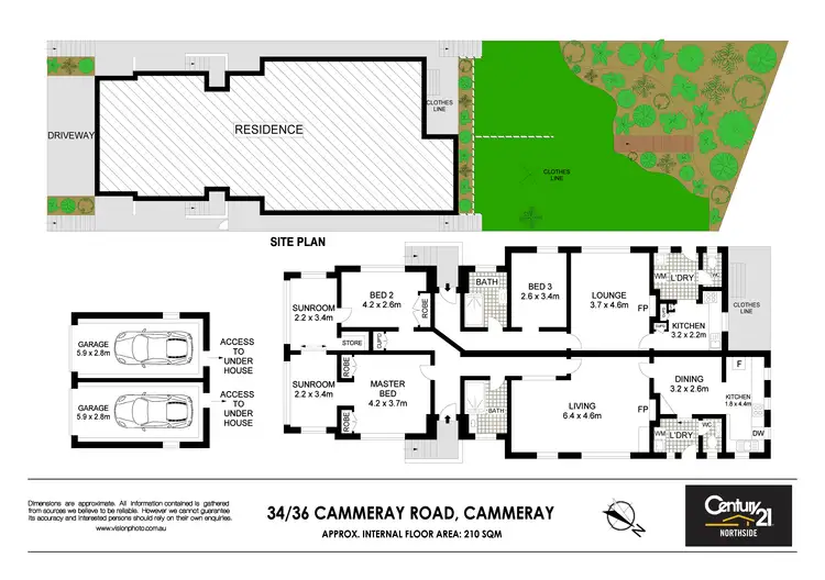 Floorplan of Homely semi-detached listing, 34-36 Cammeray Road, Cammeray NSW 2062