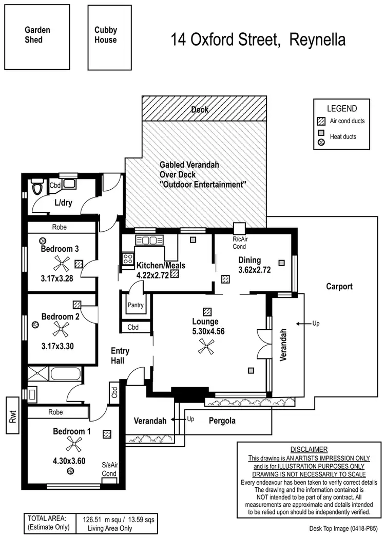 Floorplan of Homely house listing, 14 Oxford Street, Reynella SA 5161