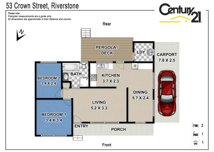 Floorplan of Homely house listing, 53 Crown Street, Riverstone NSW 2765