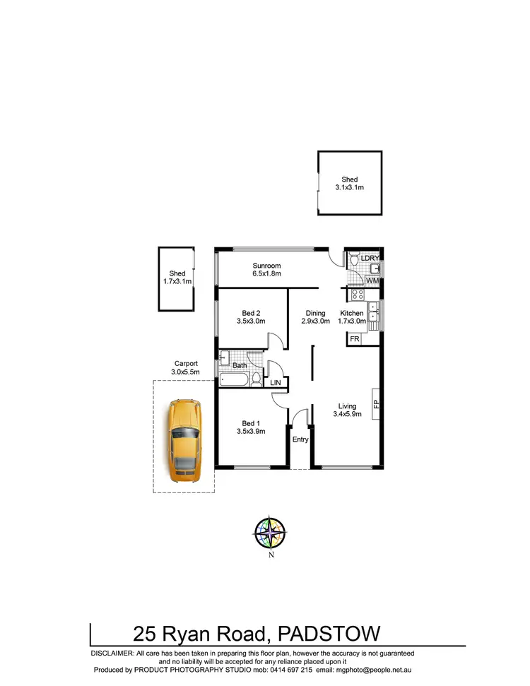 Floorplan of Homely house listing, 25 Ryan Road, Padstow NSW 2211