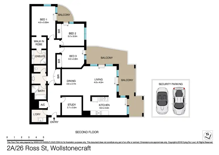 Floorplan of Homely apartment listing, 2A/26 Ross Street, Wollstonecraft NSW 2065