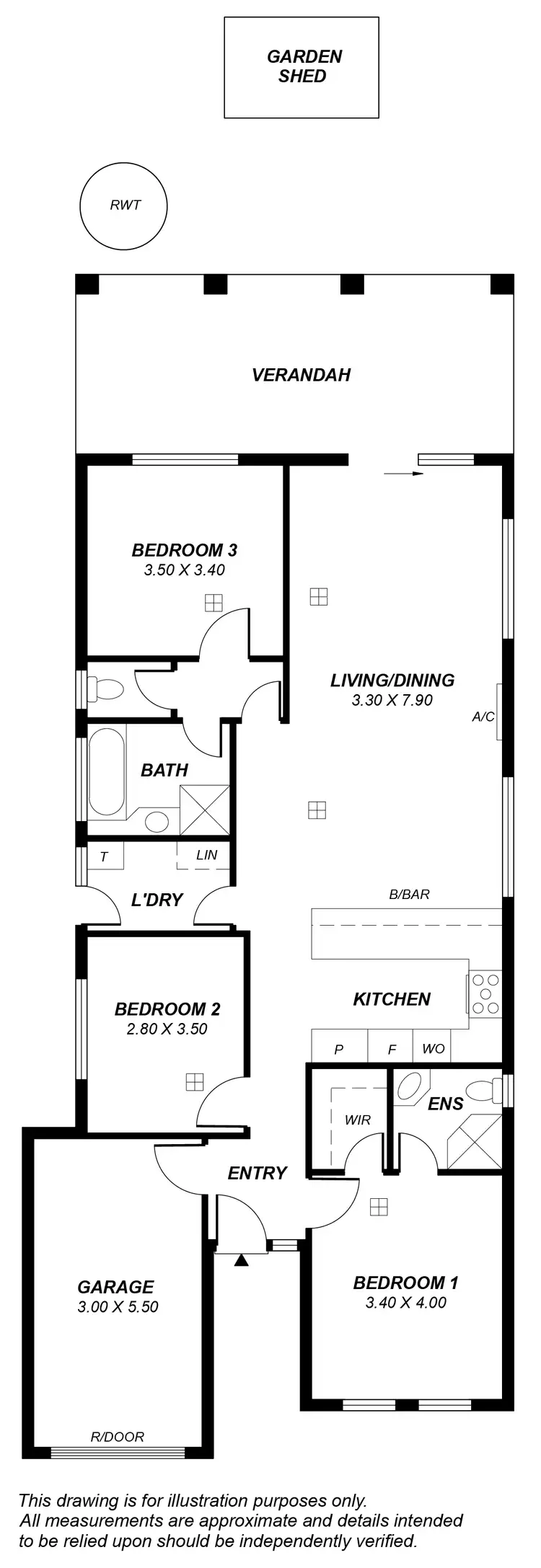 Floorplan of Homely villa listing, 15 Raffen Court, Pooraka SA 5095