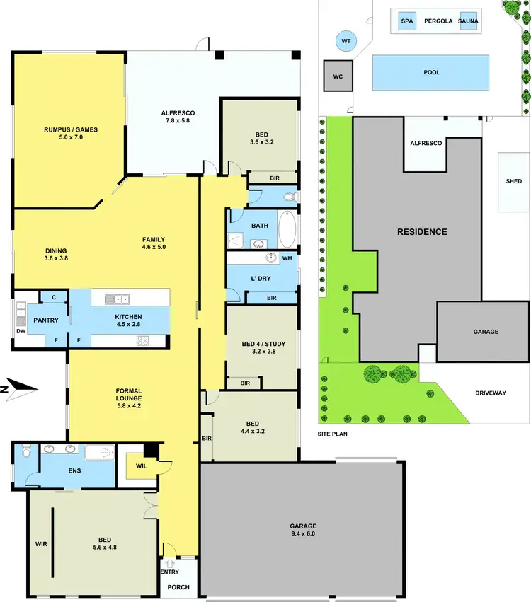 Floorplan of Homely house listing, 22 Dunferline Crescent, Cranbourne VIC 3977