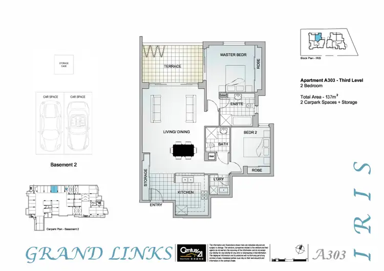 Floorplan of Homely apartment listing, A303/1-9 Buckingham Road, Killara NSW 2071
