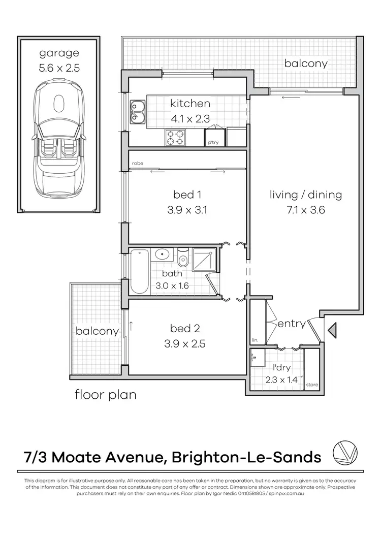 Floorplan of Homely unit listing, 7/3 Moate Avenue, Brighton-le-sands NSW 2216