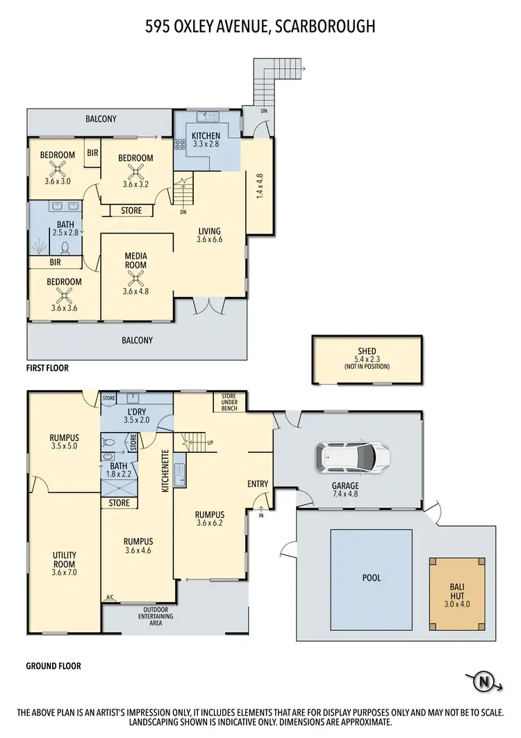 Floorplan of Homely house listing, 595 Oxley Ave, Scarborough QLD 4020