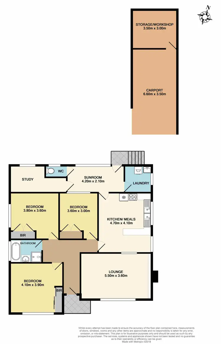 Floorplan of Homely house listing, 5 Avril Street, Dandenong North VIC 3175