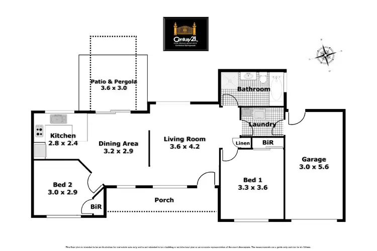 Floorplan of Homely semi-detached listing, 21 Bland Road, Springwood NSW 2777