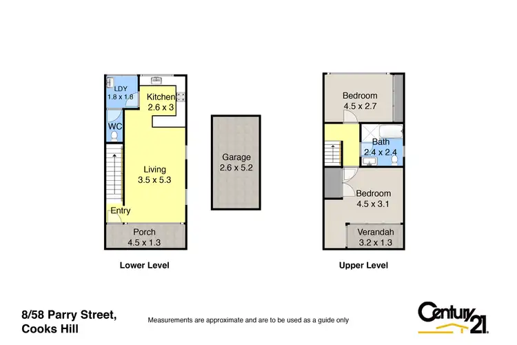 Floorplan of Homely townhouse listing, 8/58 Parry Street, Cooks Hill NSW 2300