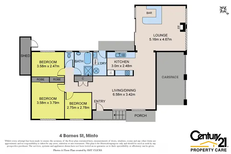 Floorplan of Homely house listing, 4 Barnes Street, Minto NSW 2566