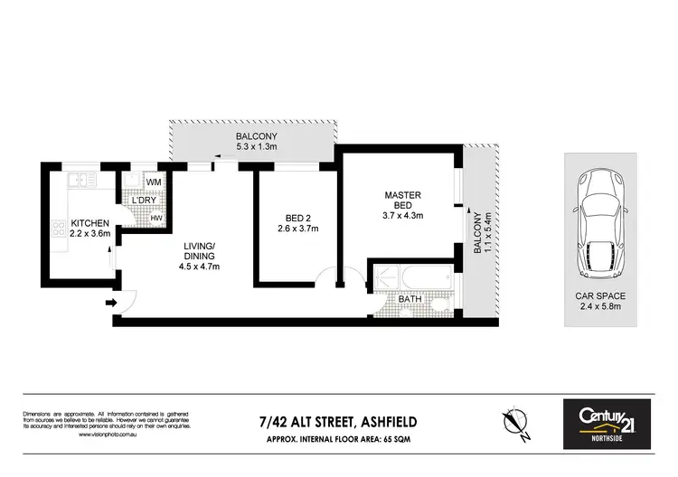 Floorplan of Homely apartment listing, 7/42 Alt Street, Ashfield NSW 2131