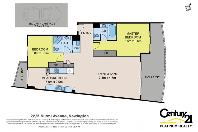 Floorplan of Homely apartment listing, 22/5 Nurmi Avenue, Newington NSW 2127
