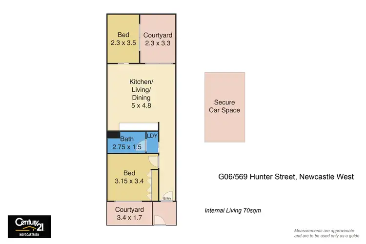Floorplan of Homely apartment listing, G06/569 Hunter Street, Newcastle NSW 2300