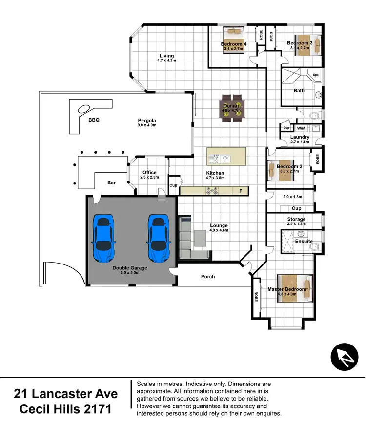 Floorplan of Homely house listing, 21 Lancaster Avenue, Cecil Hills NSW 2171