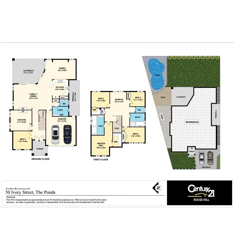 Floorplan of Homely house listing, 50 Ivory Street, The Ponds NSW 2769
