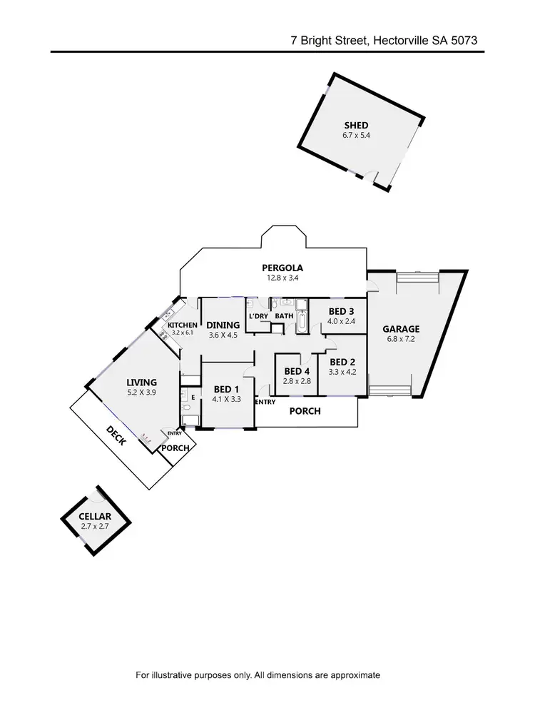 Floorplan of Homely house listing, 7 Bright Street, Hectorville SA 5073