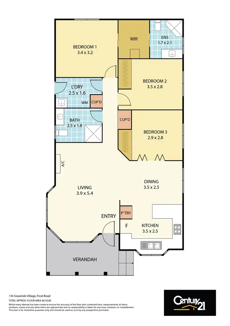 Floorplan of Homely retirement listing, 134/2 Frost Road, Anna Bay NSW 2316