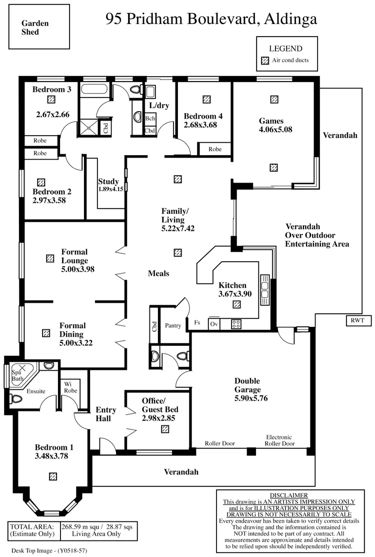 Floorplan of Homely house listing, 95 Pridham Boulevard, Aldinga Beach SA 5173