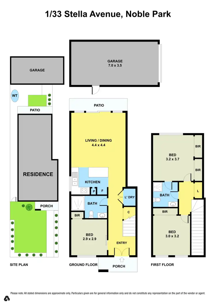 Floorplan of Homely townhouse listing, 1/33 Stella Avenue, Noble Park VIC 3174