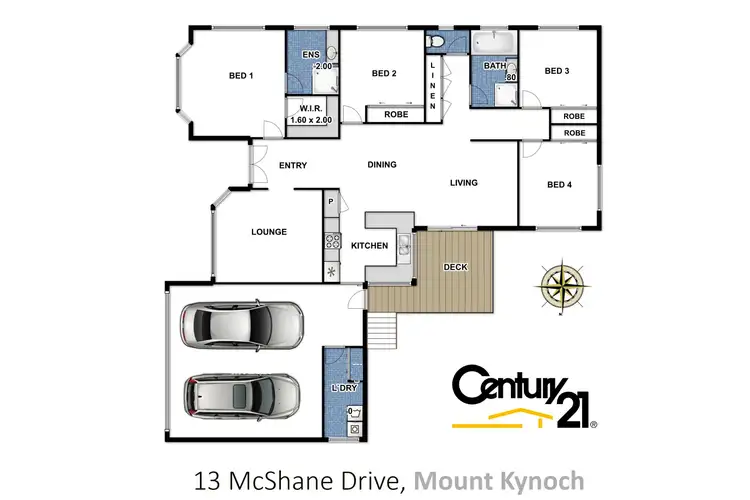 Floorplan of Homely house listing, 13 McShane Drive, Mount Kynoch QLD 4350