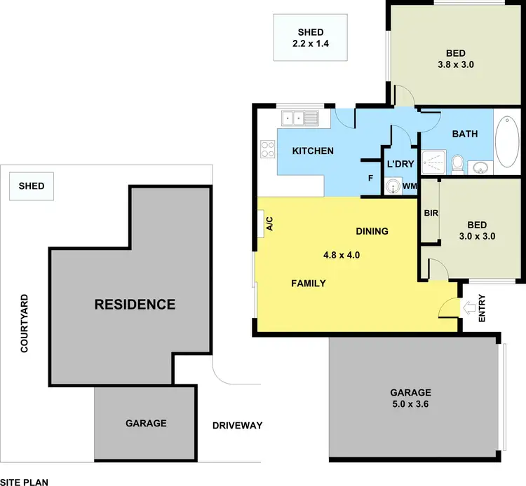 Floorplan of Homely townhouse listing, 3/12 Ambrie Cresent, Noble Park VIC 3174