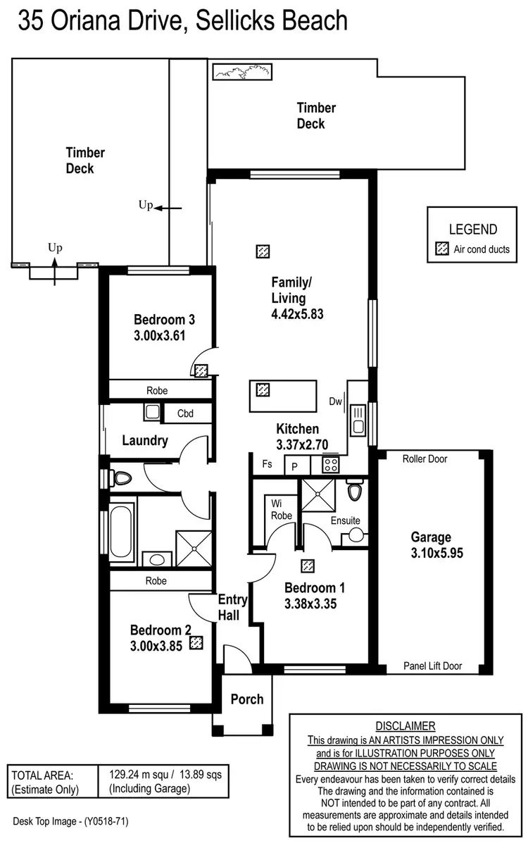Floorplan of Homely house listing, 35 Oriana Drive, Sellicks Beach SA 5174