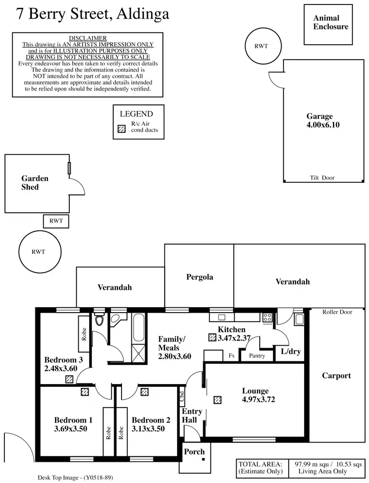 Floorplan of Homely house listing, 7 Berry Street, Aldinga Beach SA 5173