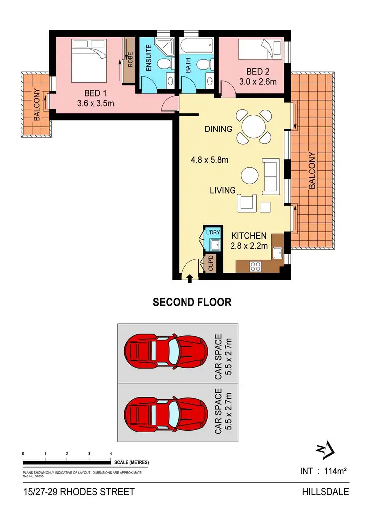 Floorplan of Homely apartment listing, 15/27 Rhodes Street, Hillsdale NSW 2036
