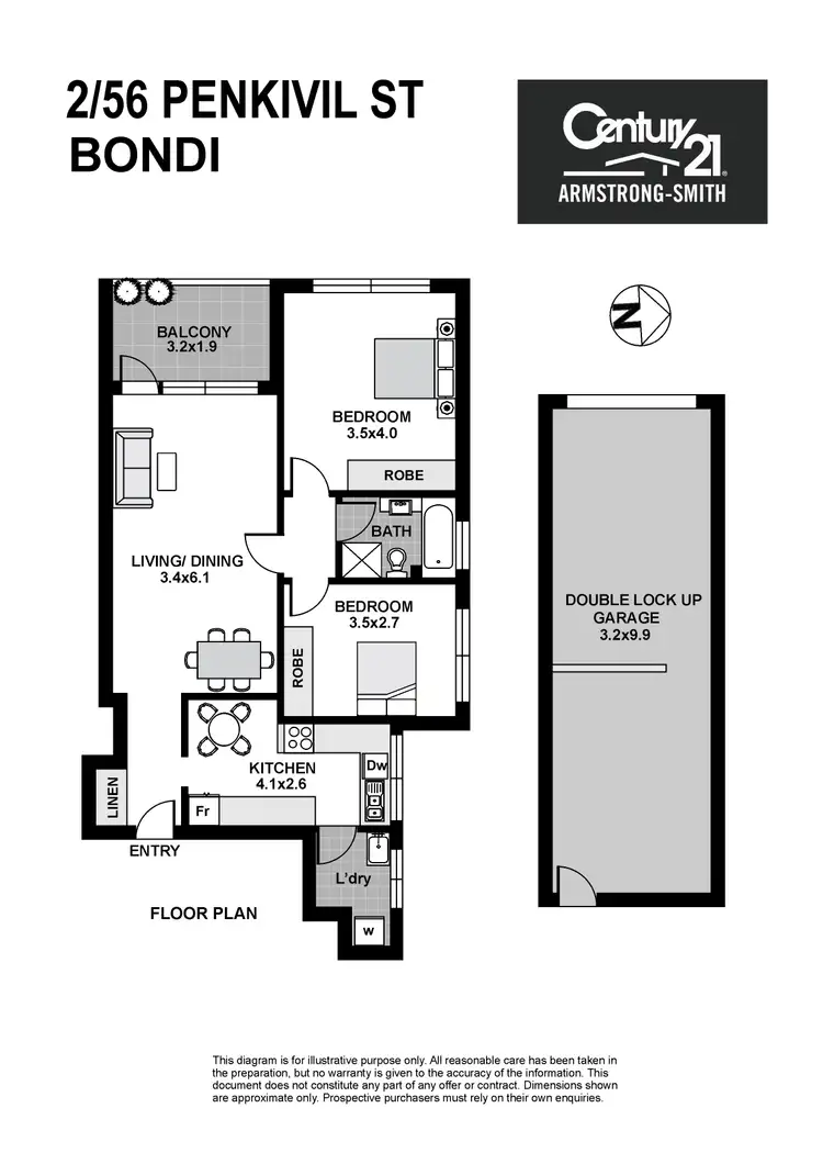Floorplan of Homely apartment listing, 2/56 Penkivil Street, Bondi NSW 2026