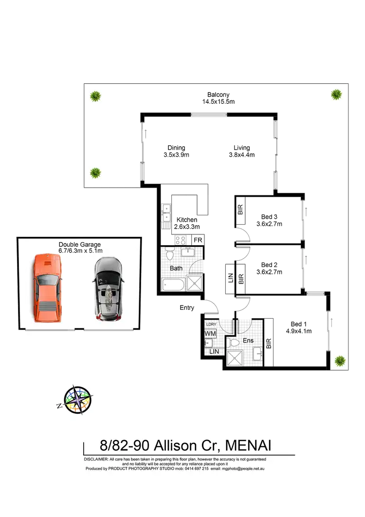 Floorplan of Homely unit listing, 8/82-90 Allison Crescent, Menai NSW 2234