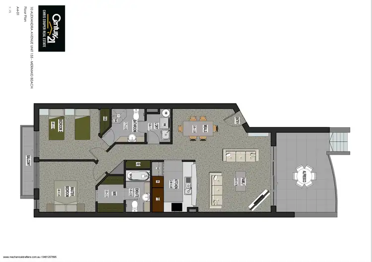 Floorplan of Homely apartment listing, 155/10 Alexandra Avenue, Mermaid Beach QLD 4218