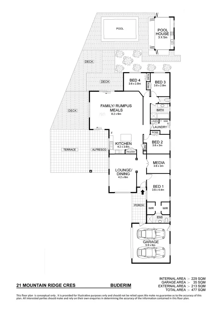 Floorplan of Homely house listing, 21 Mountain Ridge Crescent, Buderim QLD 4556