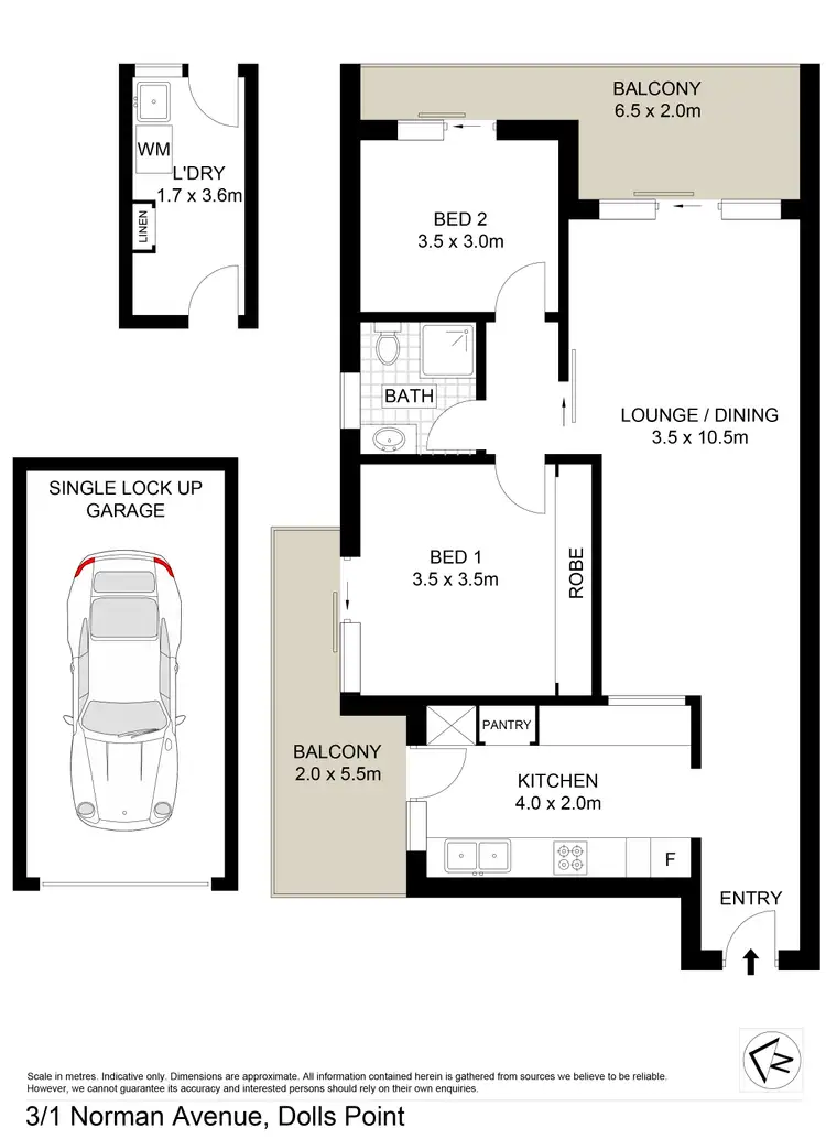 Floorplan of Homely apartment listing, 3/1 Norman Avenue, Dolls Point NSW 2219
