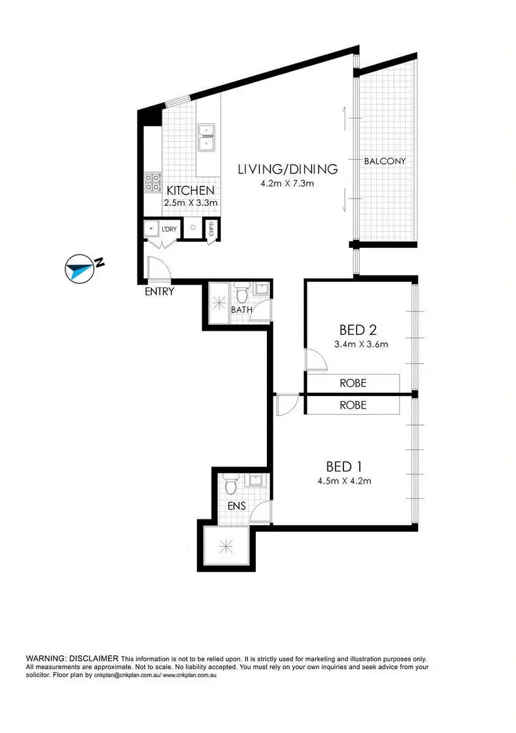 Floorplan of Homely apartment listing, 1901/11 Alberta Street, Sydney NSW 2000
