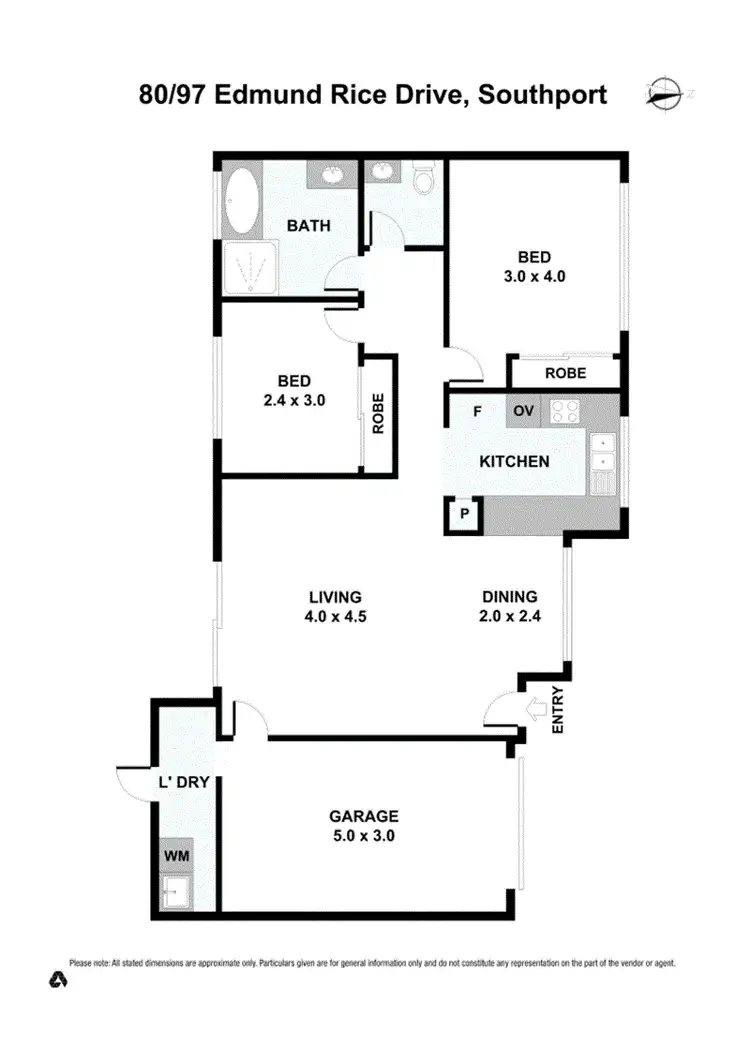 Floorplan of Homely villa listing, 80/97 Edmund Rice Drive, Southport QLD 4215