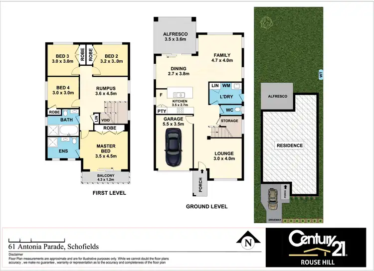 Floorplan of Homely house listing, 61 Antonia Parade, Schofields NSW 2762