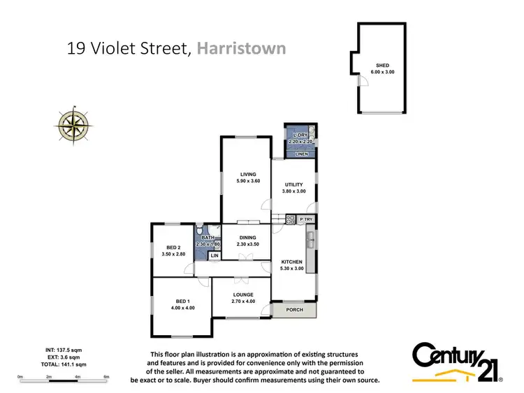 Floorplan of Homely house listing, 19 Violet Street, Harristown QLD 4350