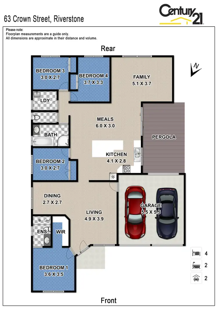 Floorplan of Homely house listing, 63 Crown street, Riverstone NSW 2765