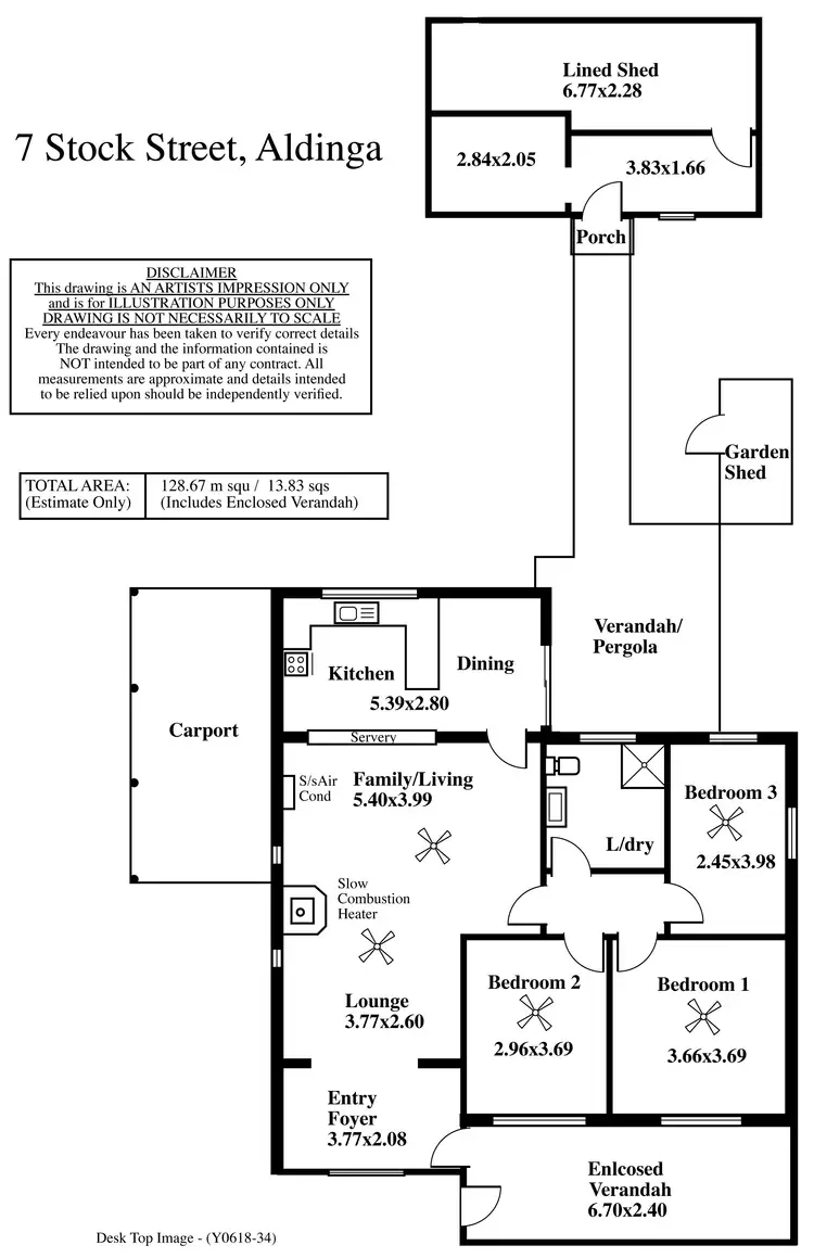 Floorplan of Homely house listing, 7 Stock Street, Aldinga Beach SA 5173