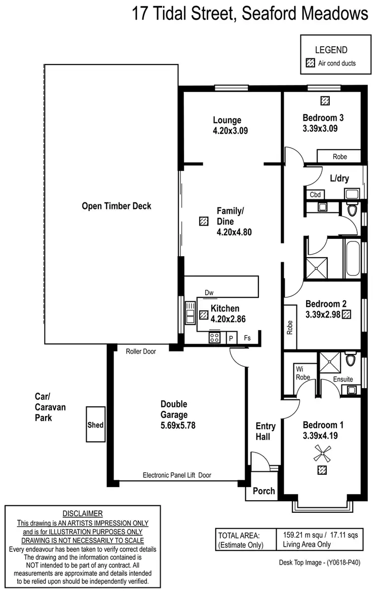 Floorplan of Homely house listing, 17 Tidal Street, Seaford Meadows SA 5169